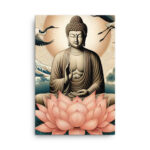 Tableau Zen Bouddha & Fleur de Lotus